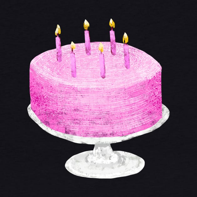 Pink Birthday Cake by pastanaut